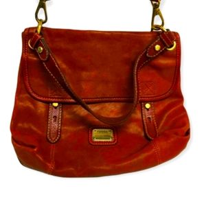 CLOSE OUT SALE FOSSIL Tessa Flap Saddle Bag Genuine Leather New with Tags Rare